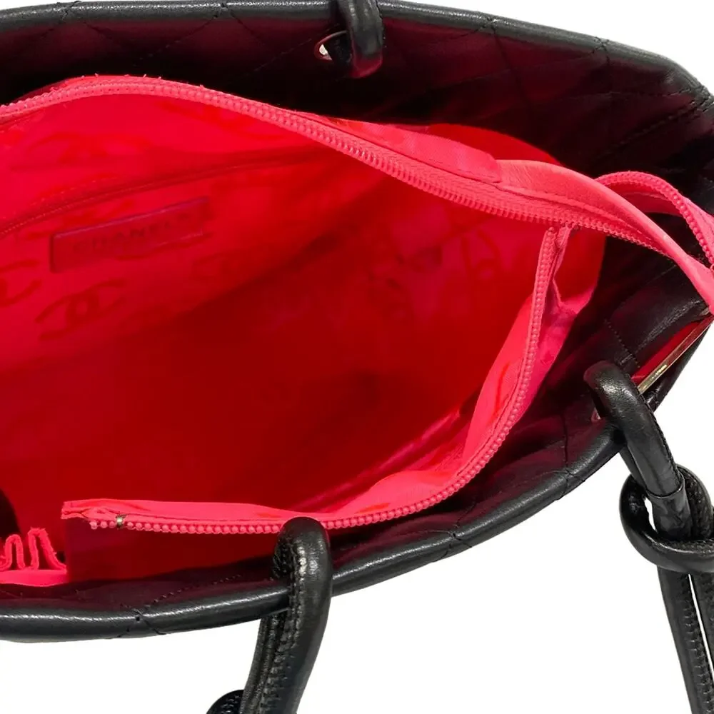 Chanel Cambon Line Handbag A25167 Black Pink